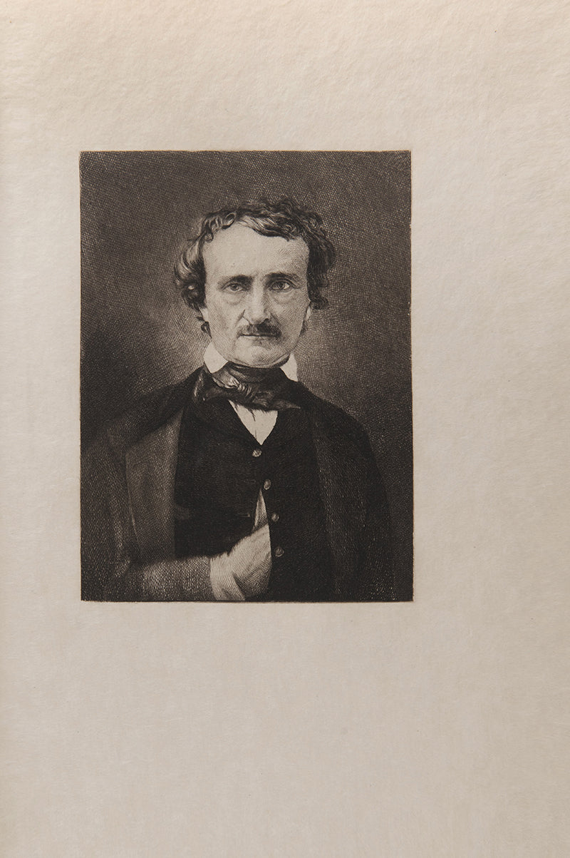 Complete works of Edgar Allan Poe, in ten volumes, with full page illustrations  by Simpson Coburn etched on vellum paper, signed by publisher, limited edition