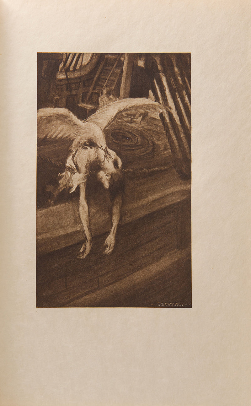 Complete works of Edgar Allan Poe, in ten volumes, with full page illustrations  by Simpson Coburn etched on vellum paper, signed by publisher, limited edition