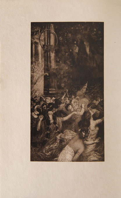 Complete works of Edgar Allan Poe, in ten volumes, with full page illustrations  by Simpson Coburn etched on vellum paper, signed by publisher, limited edition