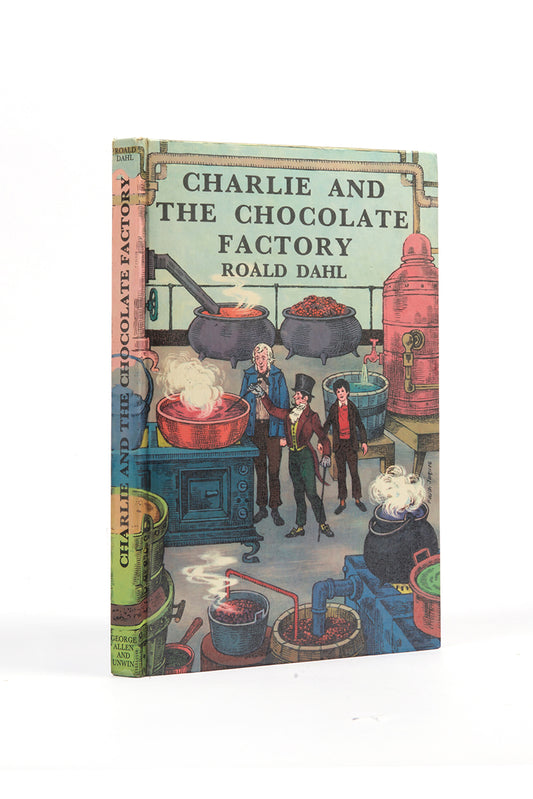 Charlie and the Chocolate Factory, by Roald Dahl, a U.K First edition in very good condition, with the publisher's original laminated pictorial covers