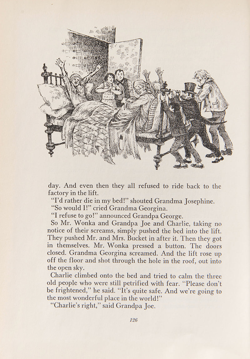 Charlie and the Chocolate Factory, by Roald Dahl, a U.K First edition in very good condition, with the publisher's original laminated pictorial covers