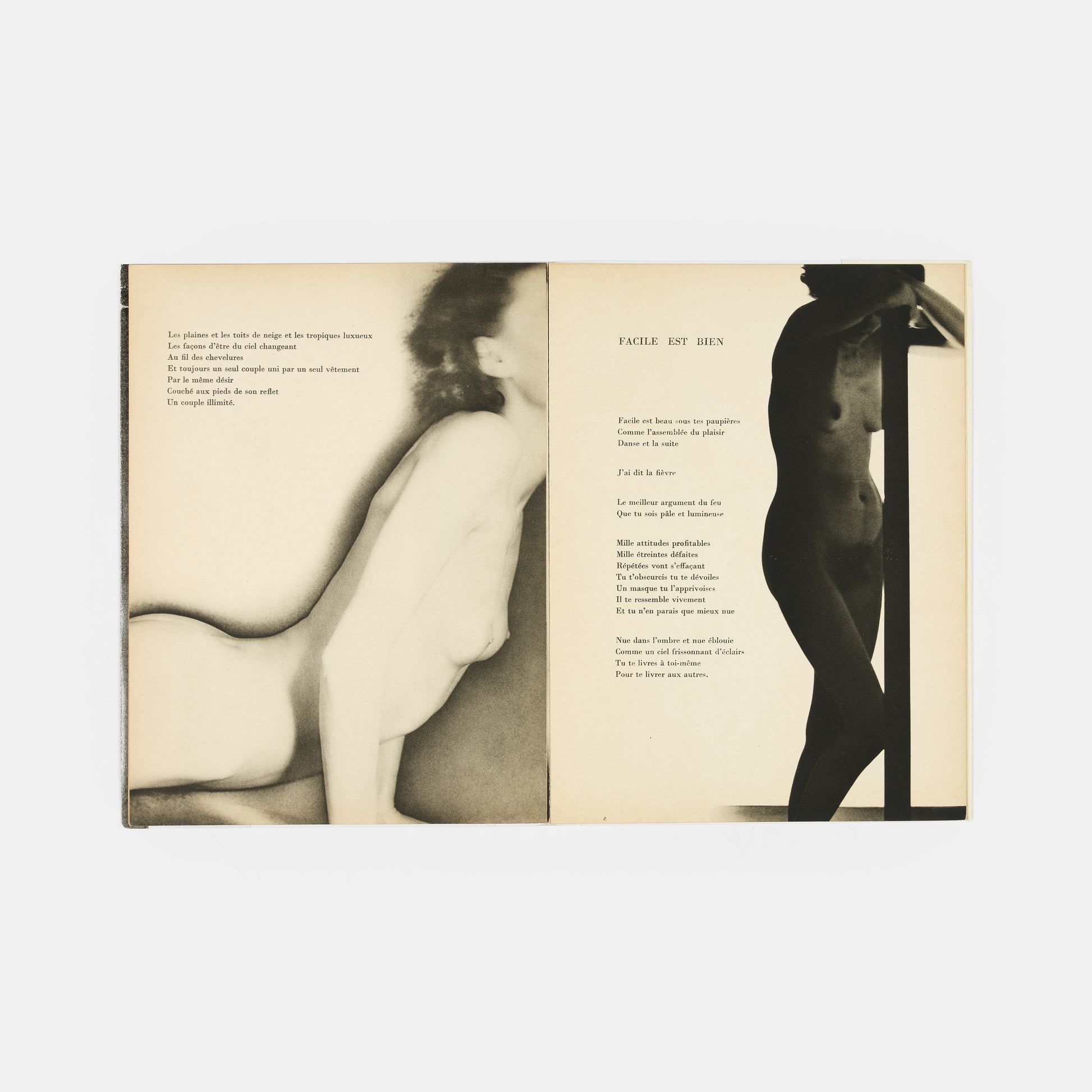 Man Ray and Paul Eluard's Facile is one of the key French surrealist books of the 1930s.