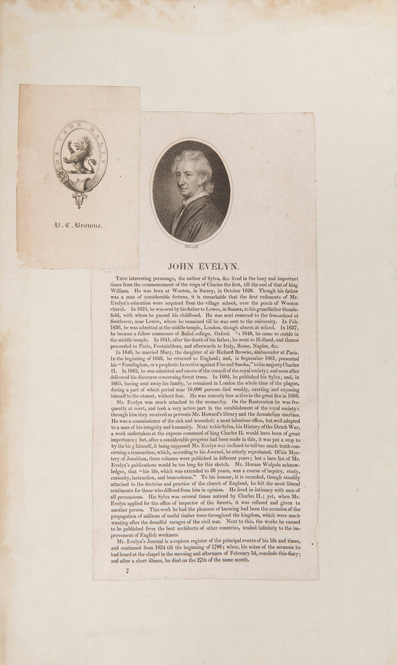 The fifth edition of John Evelyn's Silva, a pioneering horticultural text described by Henrey as "the first important book to be published in this country on forest trees".