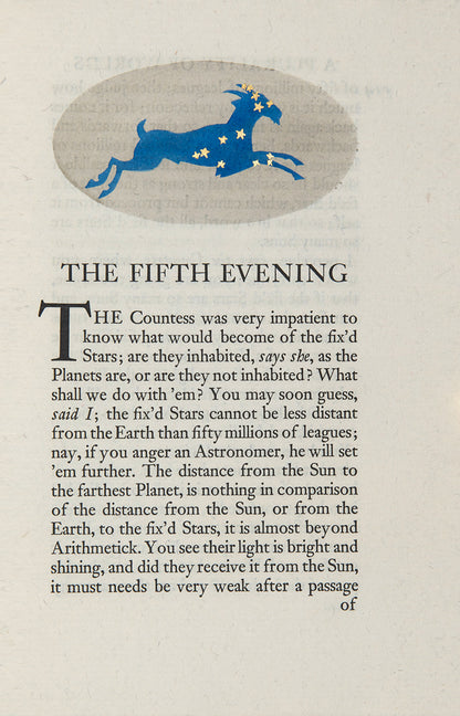 An excellent example of the Nonesuch Press of Bernard de Fontenelle's A Plurality of Worlds