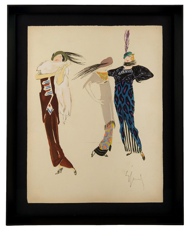 Group of four Robes et Femmes.