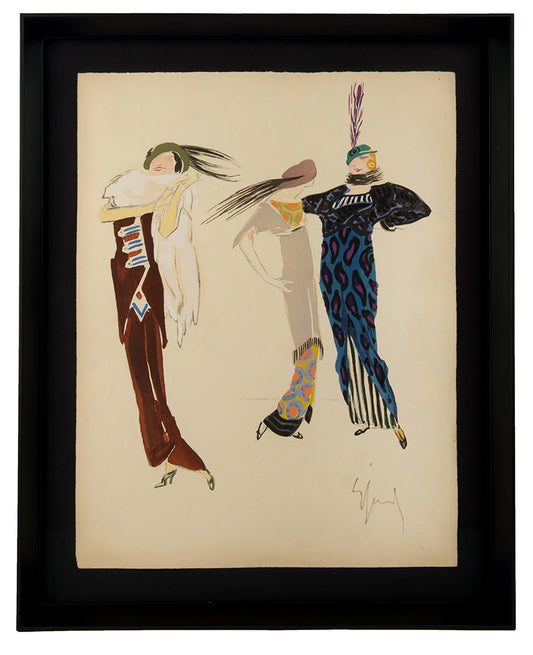 Group of four Robes et Femmes.