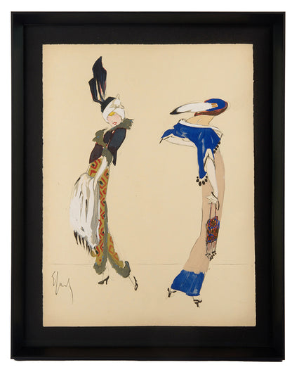 Group of four Robes et Femmes.