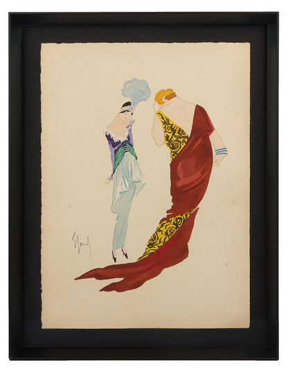 Group of four Robes et Femmes.