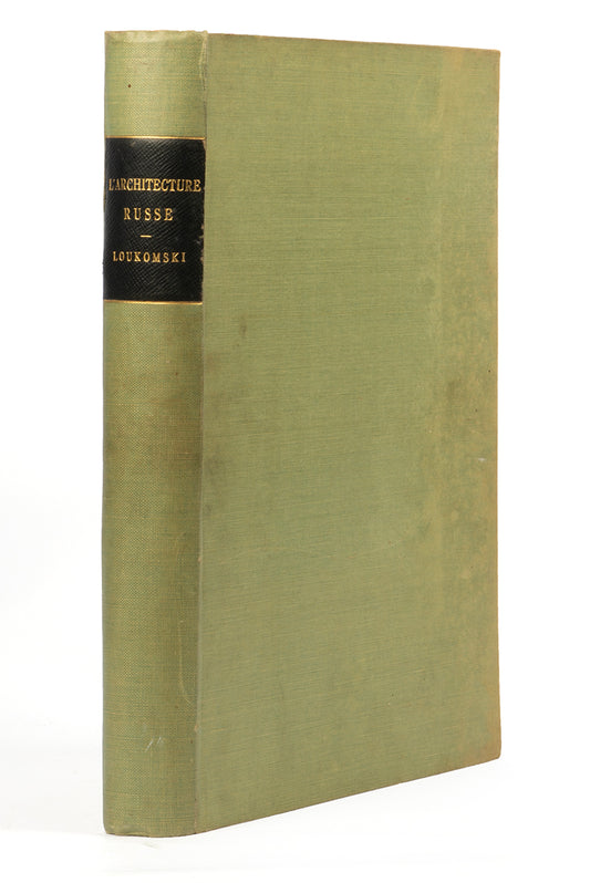 L'architecture religieuse Russe, 1st edition, by famous art historian Loukomski, bound in green cloth, with 144 black and white plates.