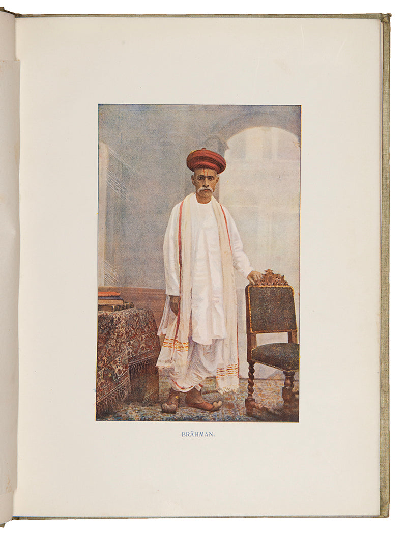 Rare example of Typical pictures of Indian natives by F.M. Coleman, published by The Times of India Office, in 1897, publisher's original cloth, 24 full-colour plates.