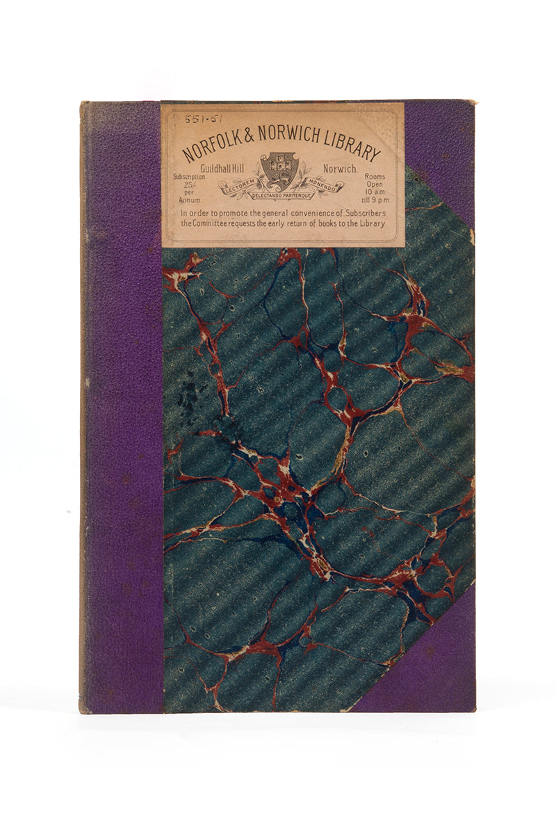 First and only edition of this unusual work of meterology, Whirlwinds and Dust-Storms of India by Paul Frederick Henry Baddeley, published in 1860.