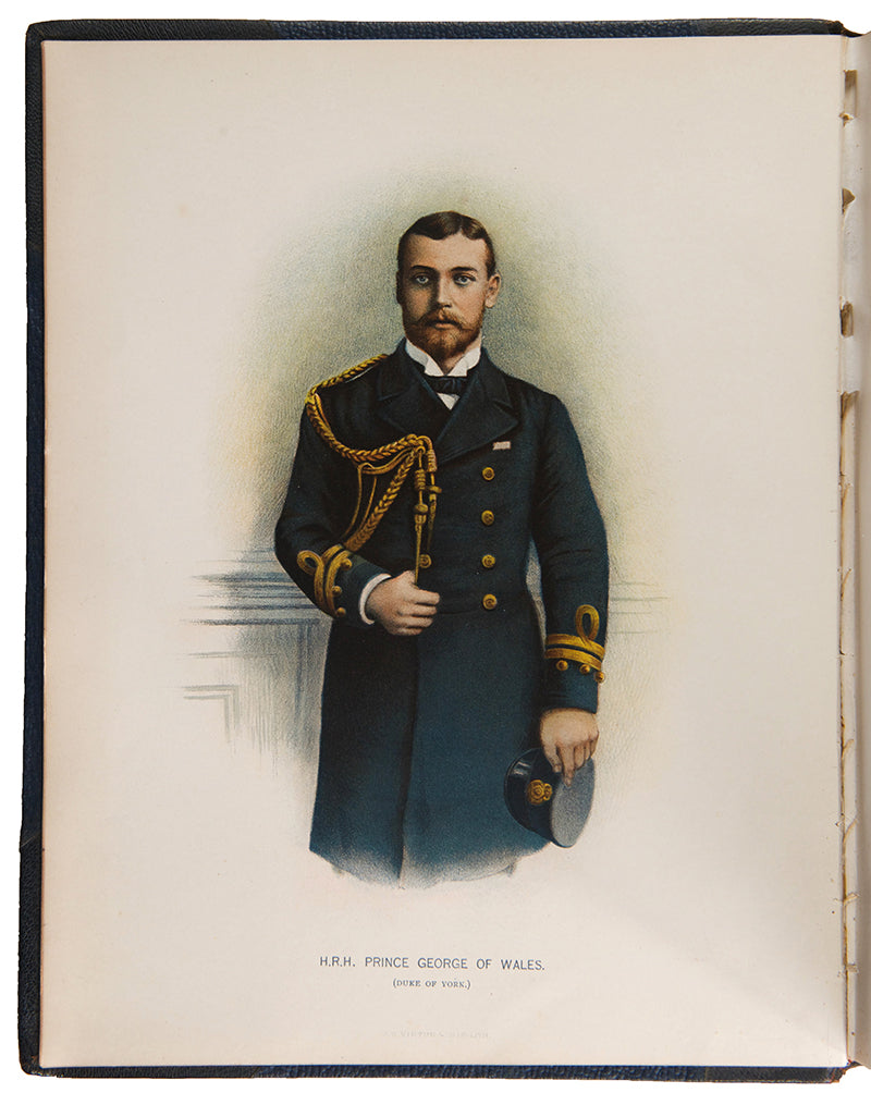 First edition of Charles Rathbone Low's Her Majesty's Navy, from from its origins under the auspices of the Tudor court to the close of the nineteenth century, including the Battle of Trafalgar with separate colour plates of HMS Victory and Lord Nelson.