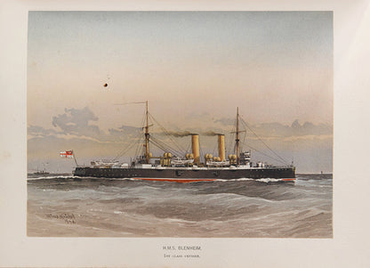 First edition of Charles Rathbone Low's Her Majesty's Navy, from from its origins under the auspices of the Tudor court to the close of the nineteenth century, including the Battle of Trafalgar with separate colour plates of HMS Victory and Lord Nelson.