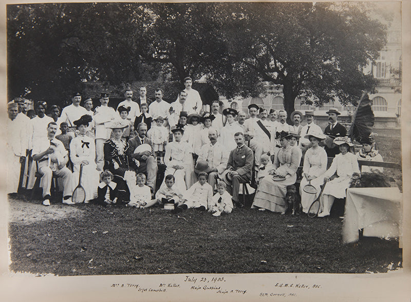A vivid album of the colonial life of Astley Herbert Terry in Ceylon (Sri Lanka) at the turn of the century, with copious amounts of drawings, ephemera, letters, and photographs accompanying an exhaustive narrative of official life.