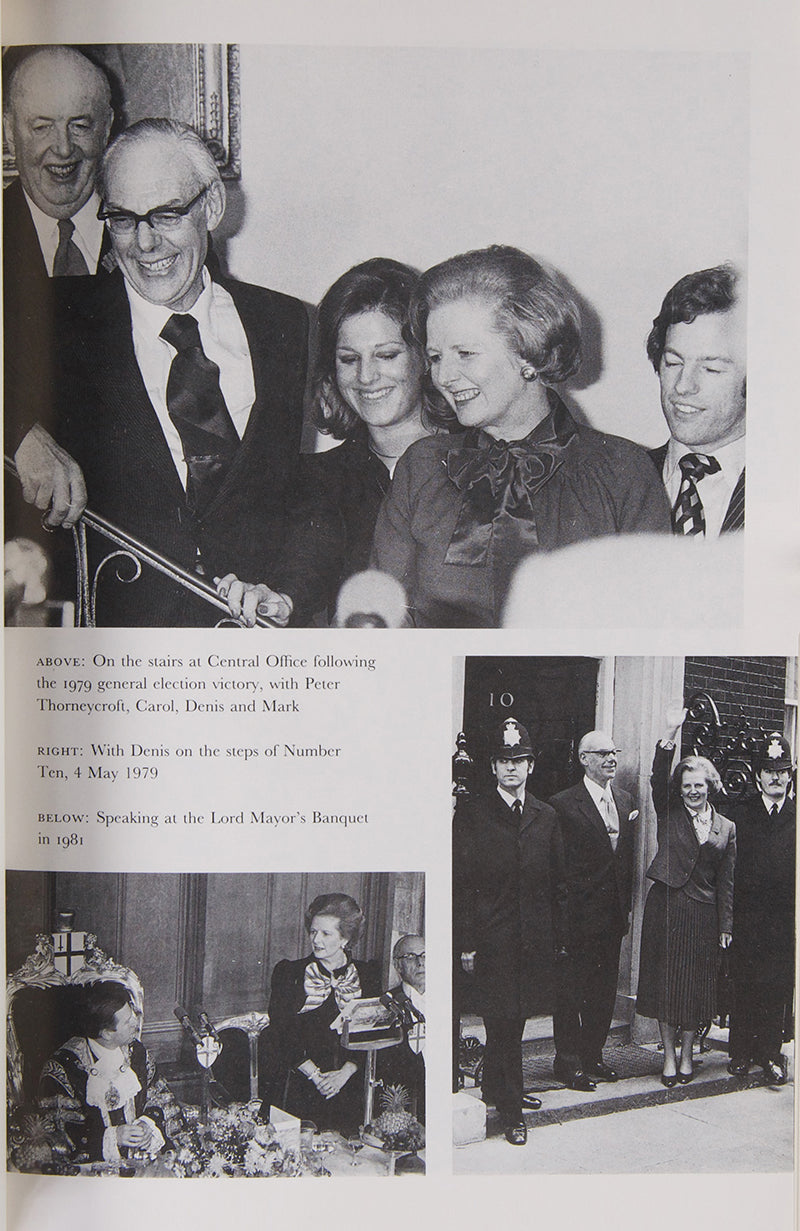A fine, signed copy of the first edition of Margaret Thatcher's, The Downing Street Years with fine suites of black and white photographic illustrations, 1993