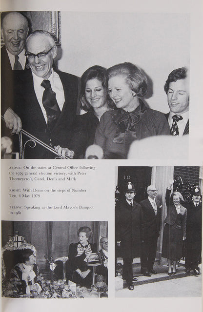 A fine, signed copy of the first edition of Margaret Thatcher's, The Downing Street Years with fine suites of black and white photographic illustrations, 1993