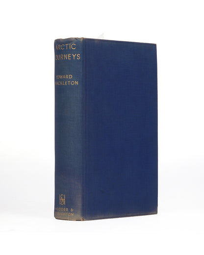 First edition of Edward Shackleton's Arctic Journeys, in the scarce dust-jacket.