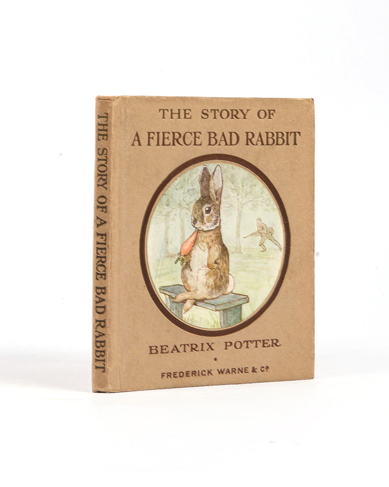 A good, clean copy of The Story of a Fierce Bad Rabbit, first edition in book form, by Beatrix Potter, with 16 colour plates, 2 more than previously  seen in the panorama
