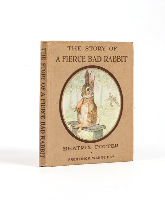 A good, clean copy of The Story of a Fierce Bad Rabbit, first edition in book form, by Beatrix Potter, with 16 colour plates, 2 more than previously  seen in the panorama