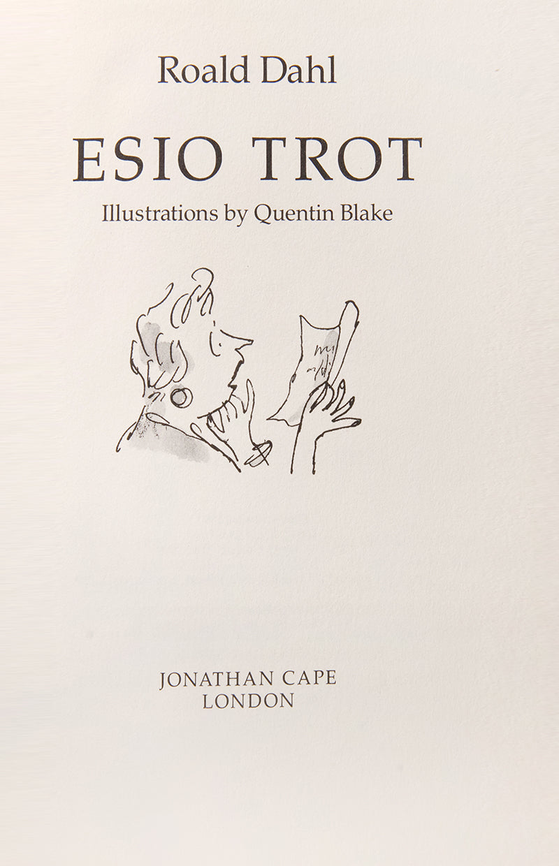 A near-fine first edition of Roald Dahl's novella Esio Trot, successfully dramatised by the BBC with Dustin Hoffman and Judi Dench in the lead roles