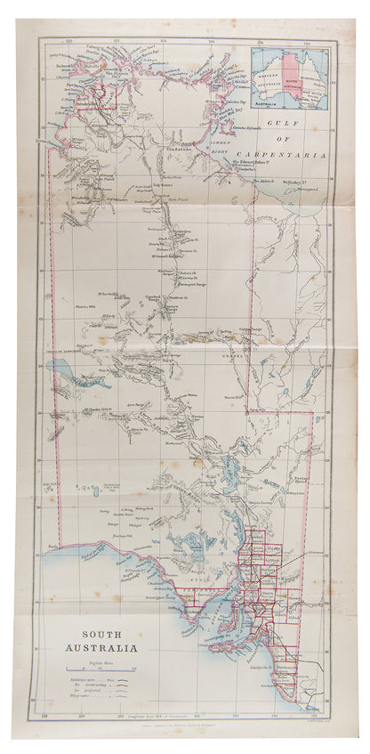 First edition of Harriet Daly's Digging, Squating, and Pioneering Life, the Henry Luke White copy, with the Belltrees bookplate, of this important and readable account of the Northern Territory settlement by a woman writer.