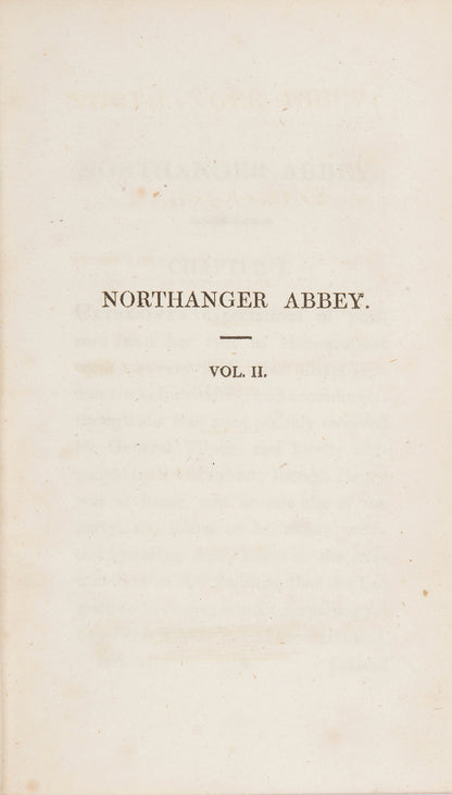 The first appearance in print of Jane Austen's first and last works, complete with all four half-titles. 