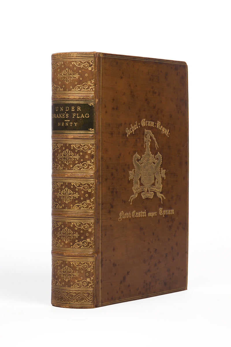 An attrtactive copy of this classic work of hsitorical fiction, Under Drake's Flag, by George Alfred Henty