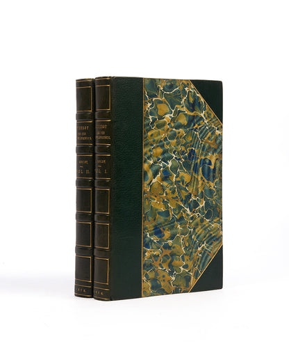 The first edition of John Morey's history of Diderot and the publication of the encyclopaedia, finely bound in half green morocco by Bickers & Son