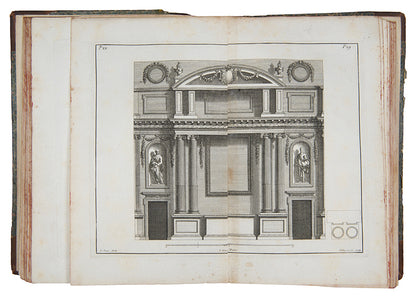 The first edition of Isaac Ware's continuation to William Kent's Designs of Inigo Jones, illustrated with 53 engraved plates, including 5 double-page designs