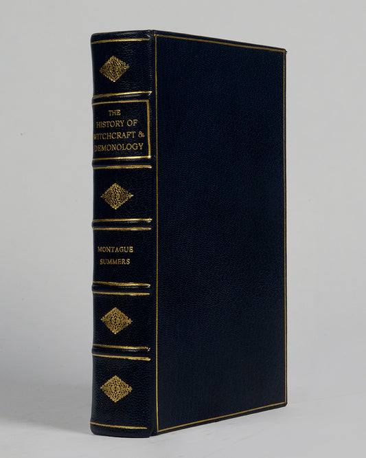 The first edition of Montague Summers History of Witchcraft and Demonology, bound in full blue morocco gilt