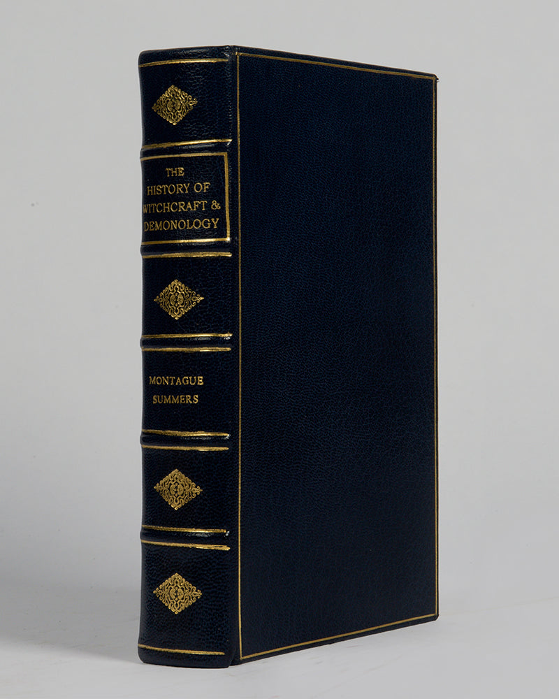 The first edition of Montague Summers History of Witchcraft and Demonology, bound in full blue morocco gilt