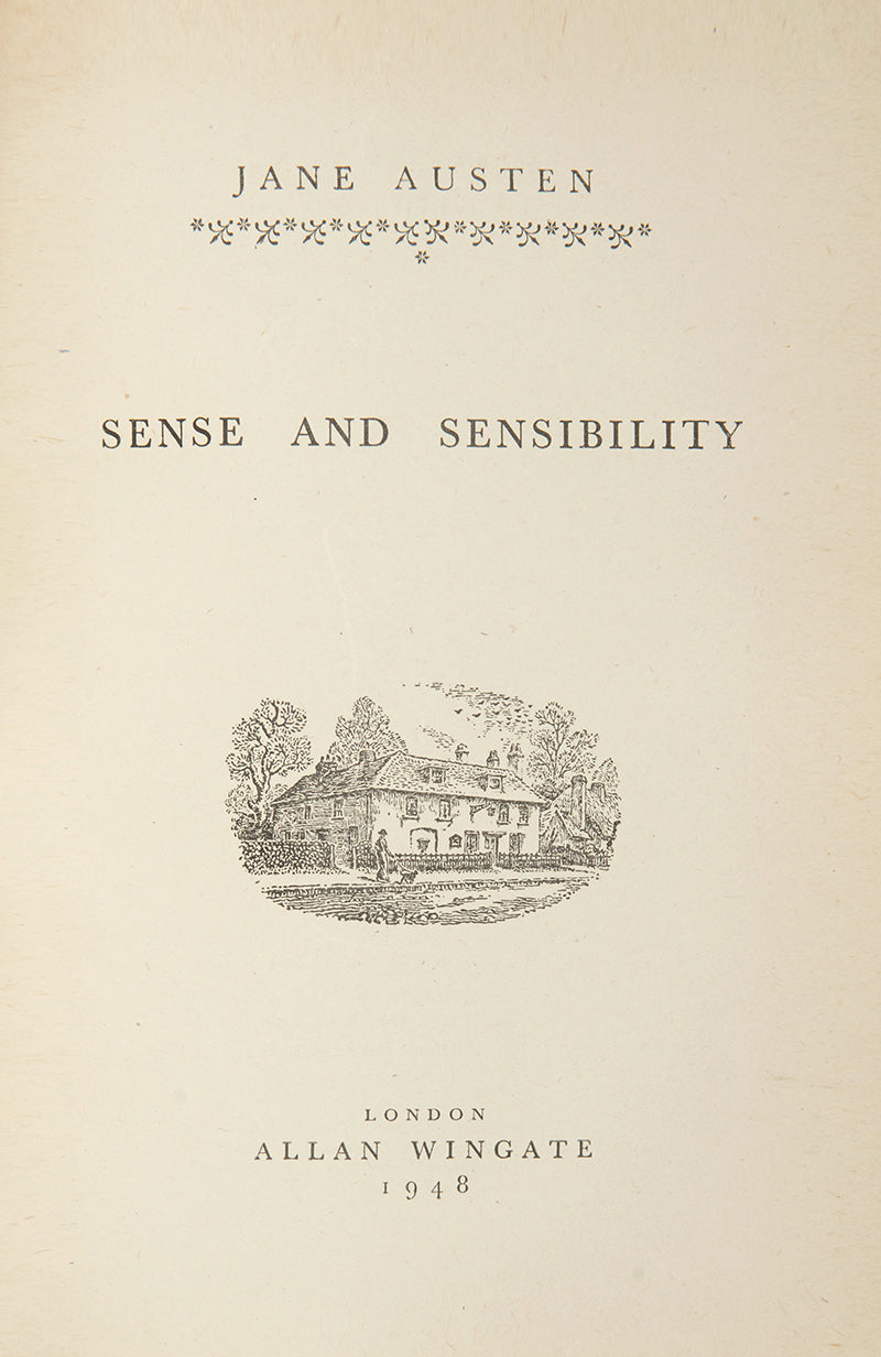 A handsome set of Jane Austen's six publshed novels, togetheer with her abandoned work The Watsons and her juvenalis Love and Friendship