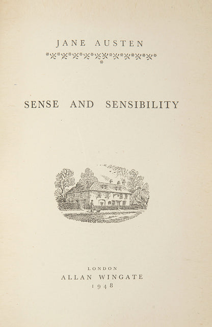 A handsome set of Jane Austen's six publshed novels, togetheer with her abandoned work The Watsons and her juvenalis Love and Friendship
