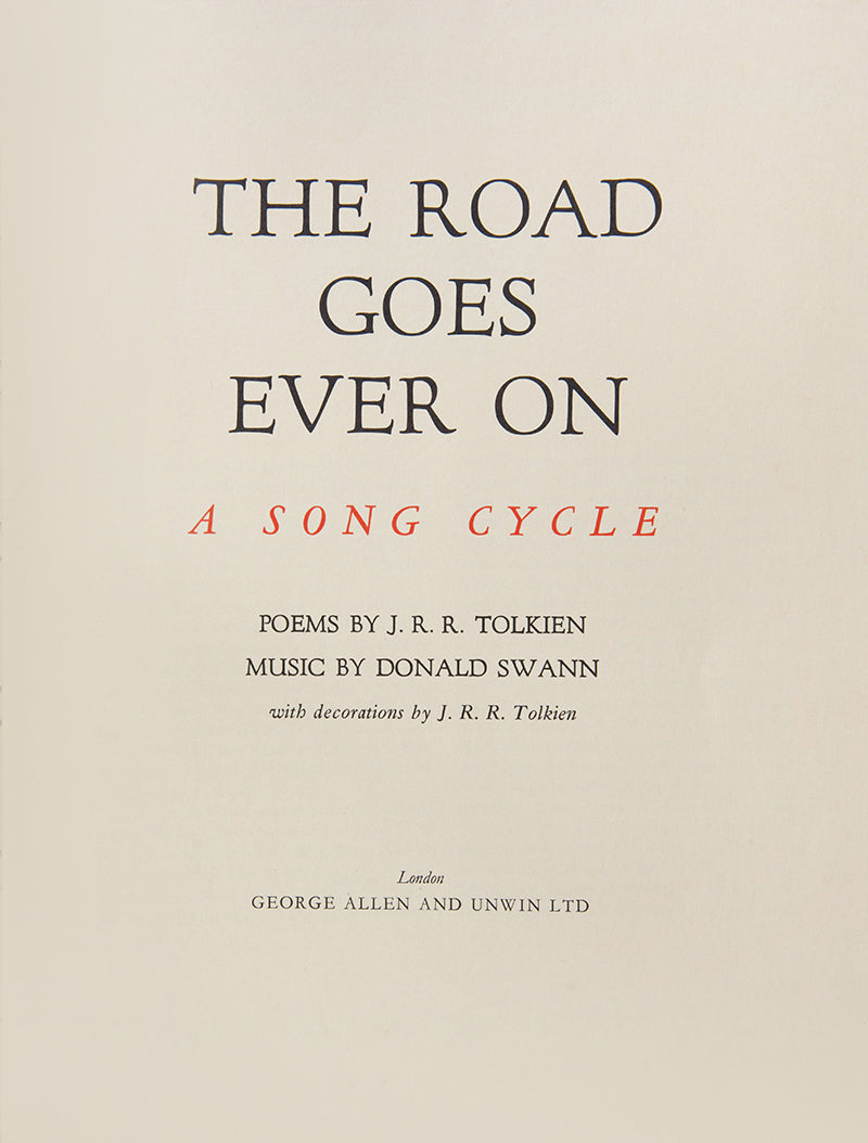 The first edition of the musical setting of J.R.R. Tolkien's songs by the composer Donald Swann