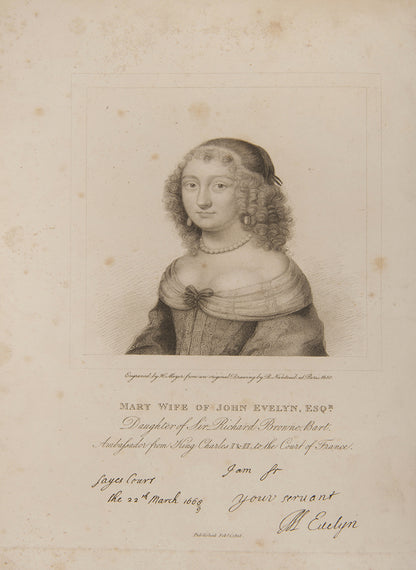 The second edition of John Evelyn's Memoirs. Ex libris of the celebrated Romantic poet, Samuel Rogers.