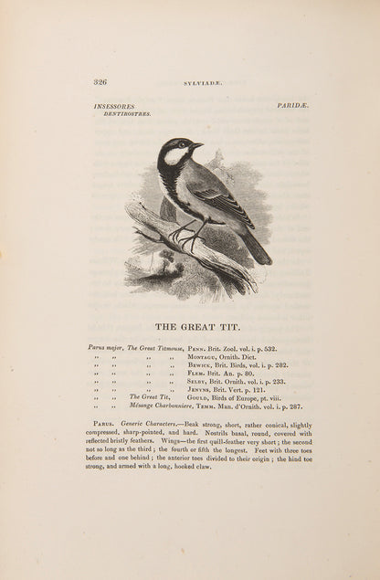 The first edition of the classic illustrated ornithology book A History of British Birds by William Yarrell, published in 1843.
