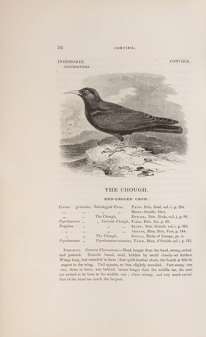 The first edition of the classic illustrated ornithology book A History of British Birds by William Yarrell, published in 1843.