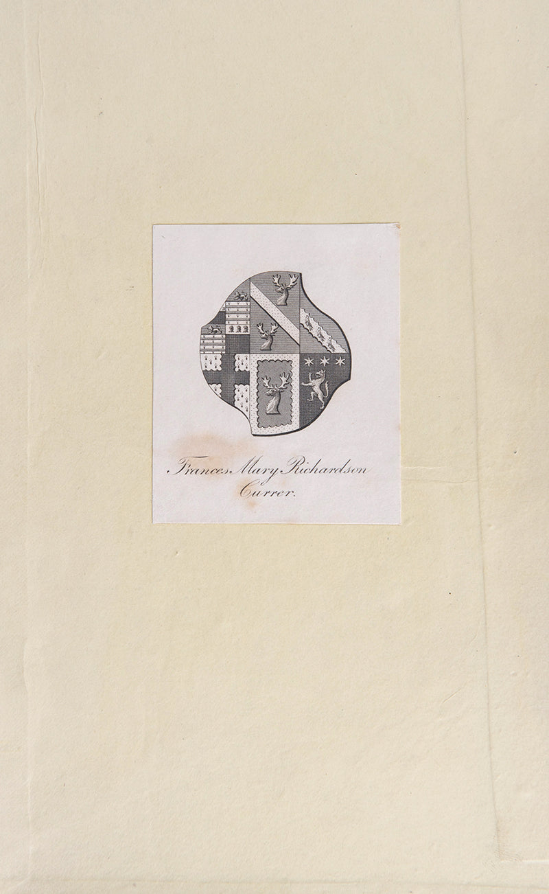 The Currer copy of Narrative of a Voyage of Observation among the colonies of Western Africa by James Edward Alexander, owned by Frances Mary Richardson Currer, one of the eminent female book collectors of the nineteenth century.