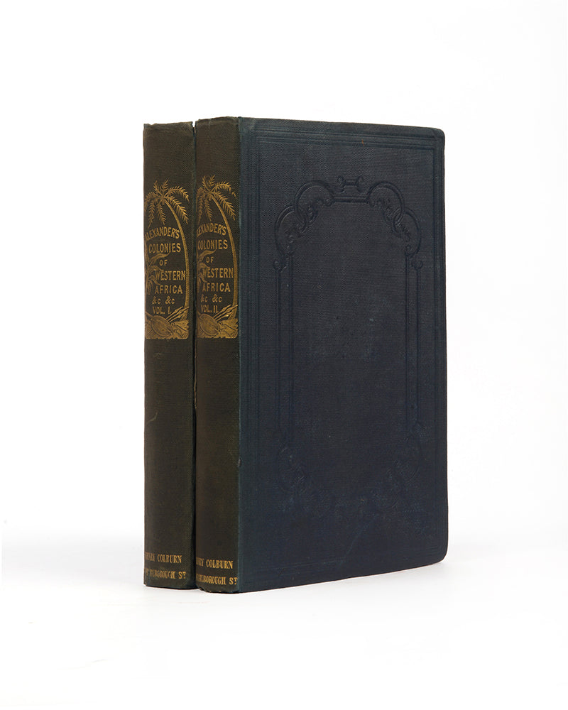 The Currer copy of Narrative of a Voyage of Observation among the colonies of Western Africa by James Edward Alexander, owned by Frances Mary Richardson Currer, one of the eminent female book collectors of the nineteenth century.