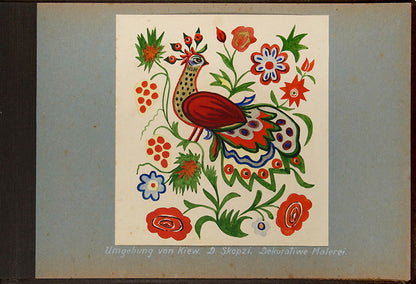 A unique and important album of 60 original watercolours of Petrykivka and embroidery designs from the 1920s.