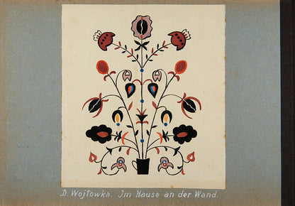 A unique and important album of 60 original watercolours of Petrykivka and embroidery designs from the 1920s.