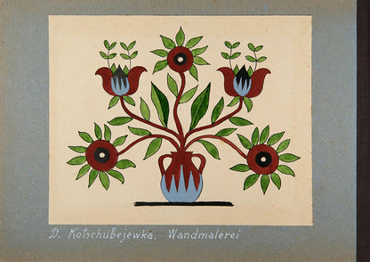 A unique and important album of 60 original watercolours of Petrykivka and embroidery designs from the 1920s.