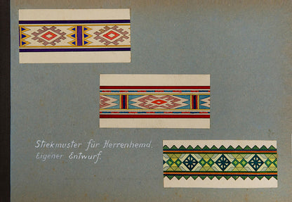 A unique and important album of 60 original watercolours of Petrykivka and embroidery designs from the 1920s.