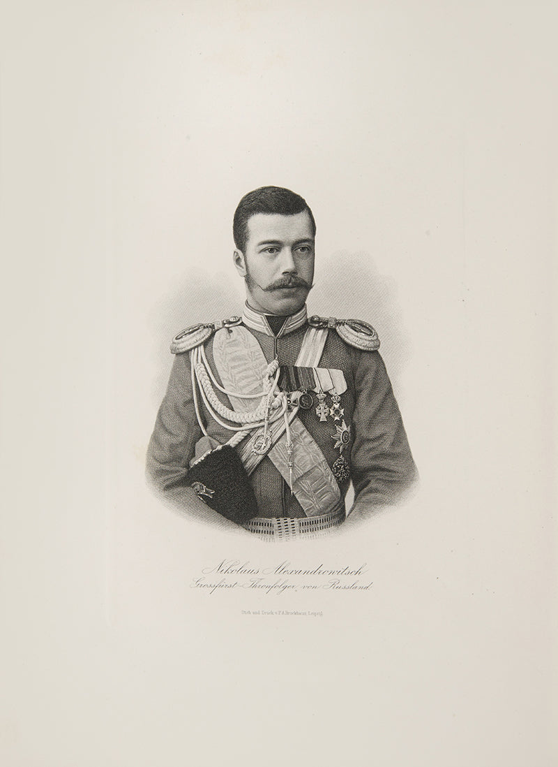 Exceptionally fresh copy of the first edition of this handsome large format work recording the tour of the future Tsar Nicholas II.