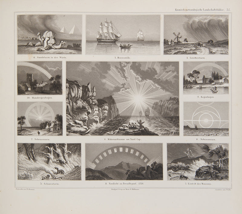 First edition of Humboldt's Kosmos and Berghaus's accompanying Physikalischer Atlas, 'one of the last really comprehensive physical surveys ever to be attempted'.
