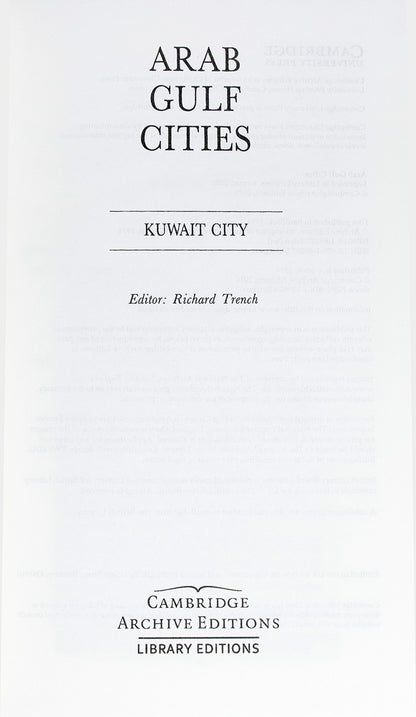 A valuable collection of records detailing the development and growth of the Arab Gulf Cities of Kuwait, Manama, Doha, Abu Dhabi, Dubai, Sharjah, Muscat, and Mattrah.