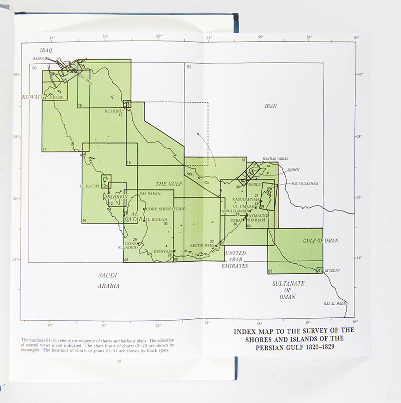 Survey of the Shores and Islands of the Persian Gulf 1820-1829, the first systematic examination of the coastal topography of the Arabian Gulf with 55 maps and views.