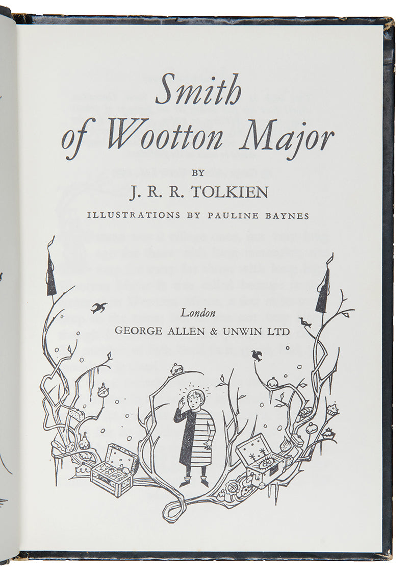 The first edition of J.R.R. Tolkien's story about a cook and a cake, Smith of Wootton Major