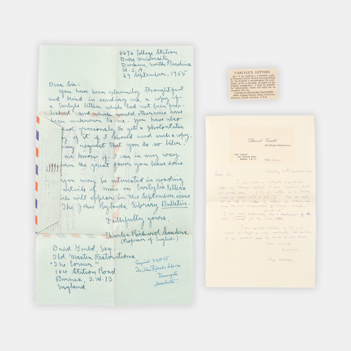 An excellent copy of Thomas Carlyle's essay on Chartism, with a tipped-in autograph letter and engraved protrait signed by him