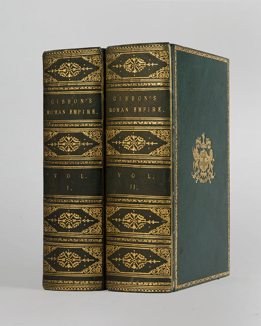 An excellent example of Gibbon's celebrated History of the Decline and Fall of the Roman Empire bound in green morocco by J. Low for The Law Society